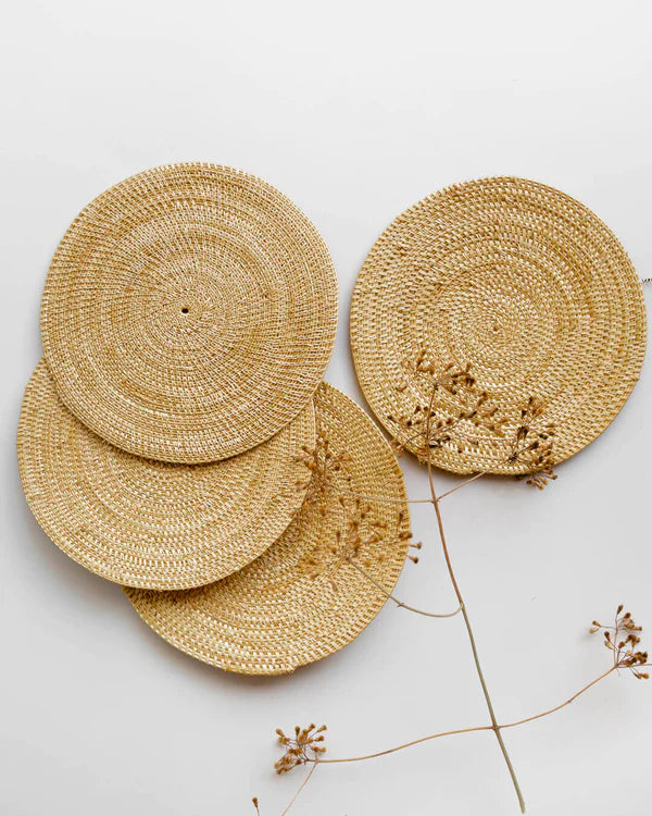 Grass Coasters & Placemat Set
