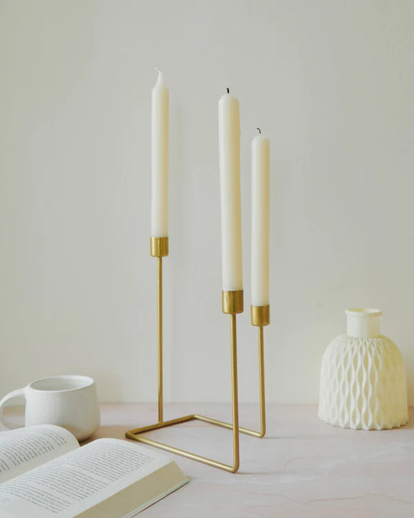 Golden Stem Candle Holder