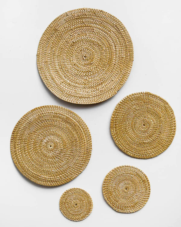 Grass Coasters & Placemat Set