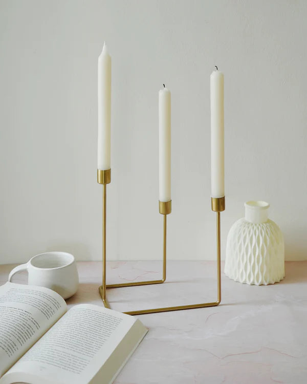 Golden Stem Candle Holder