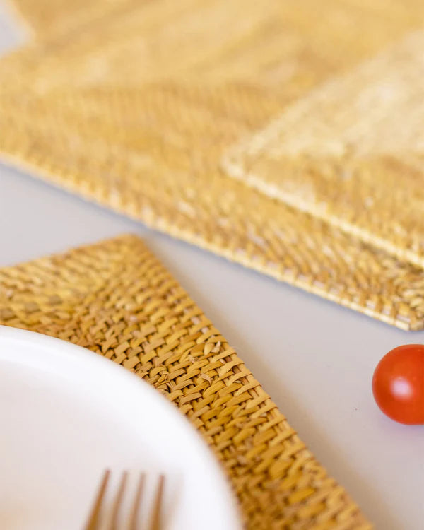 Golden Grass Square Placemats