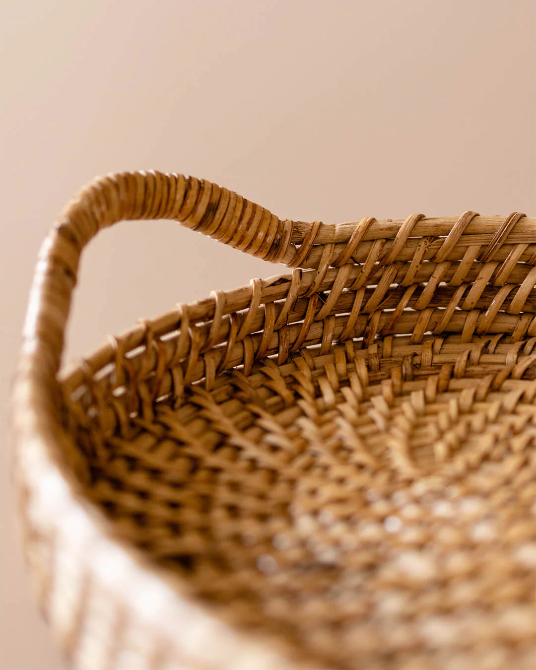 Cane Oval Tray With Handles