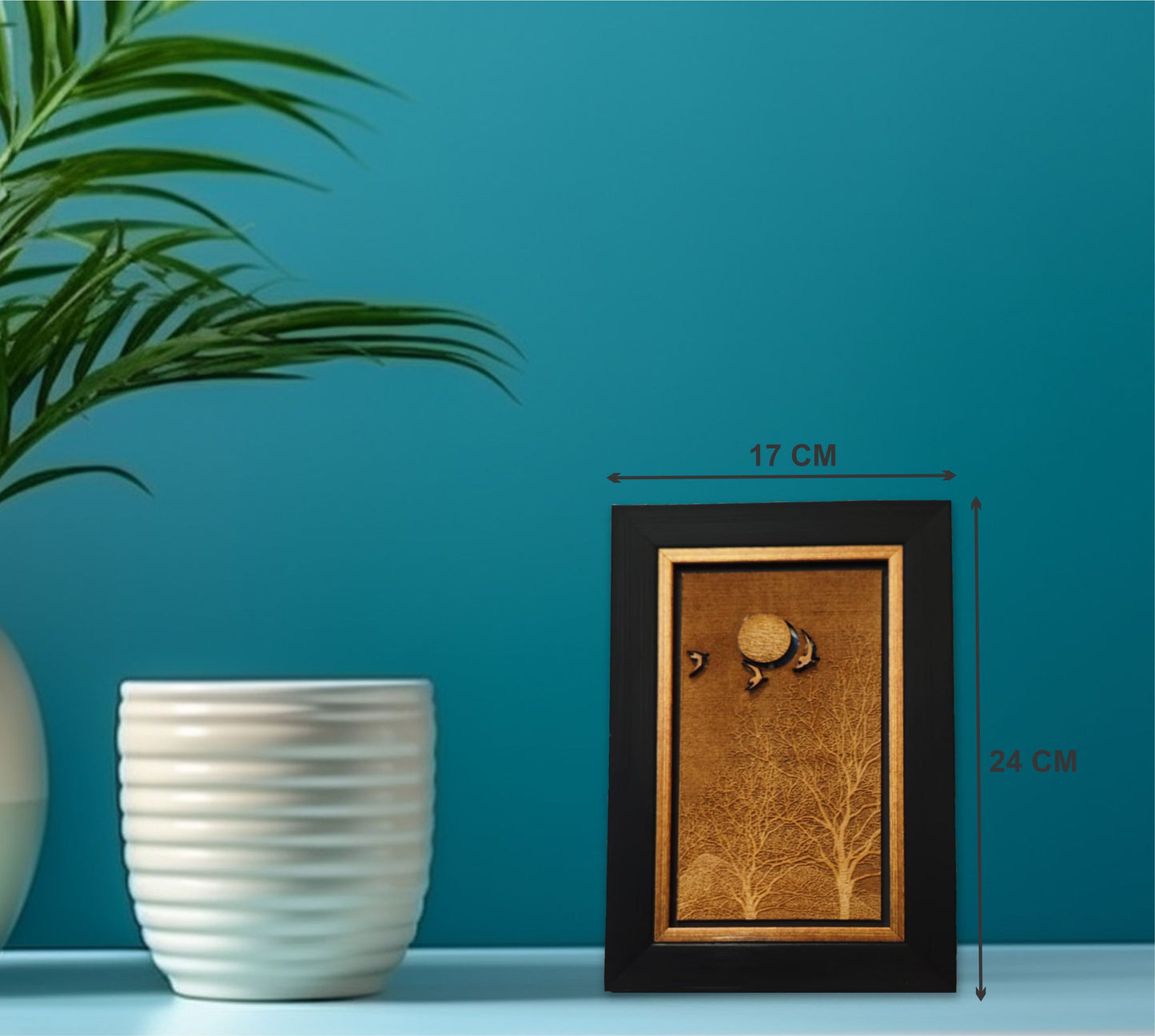 Scenic Night Wood Engraved Frame