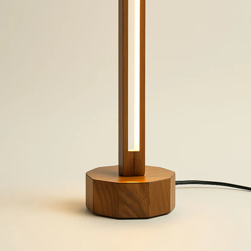 Wooden Compact Floor Lamp