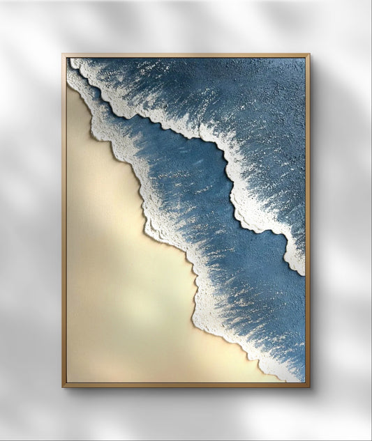 Mountain And Waves Texture Art