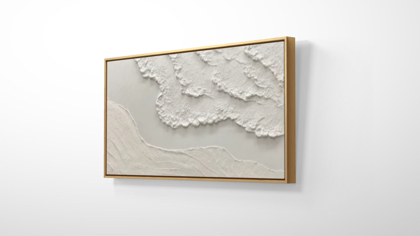 White Waves Texture Art