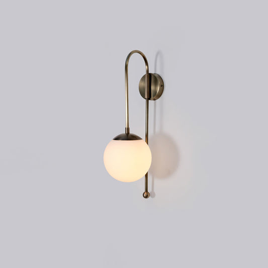 A Wall Sconce Glass Globe
