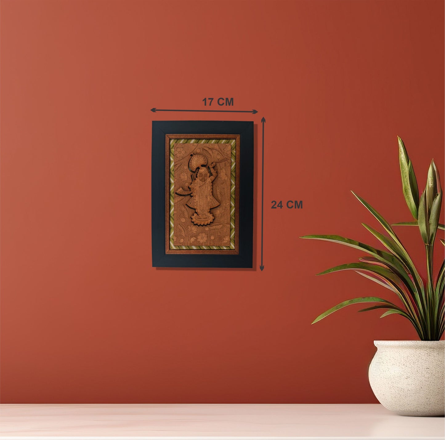 Shrinath Ji Wood Engraved Frame
