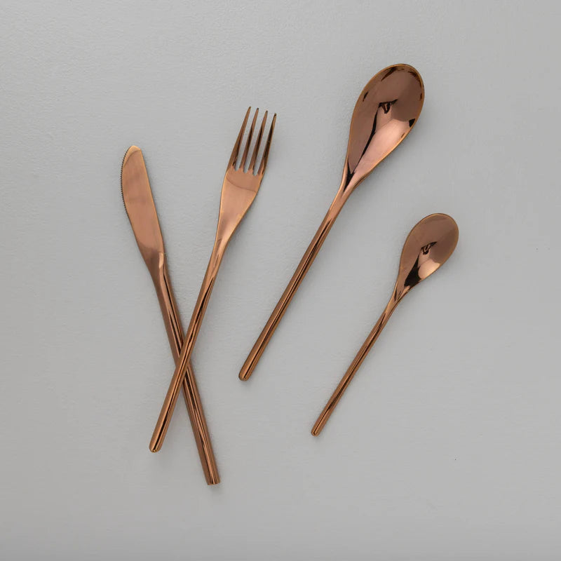Symphony of Elegance Cutlery(Rose gold Finish)