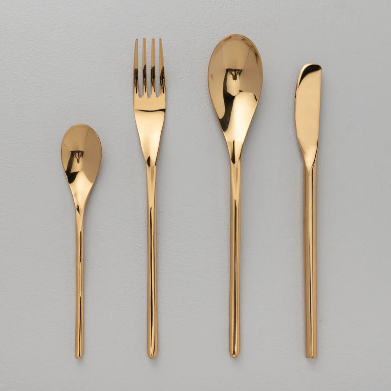 Symphony of Elegance Cutlery(Gold Finish)