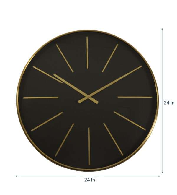 Golden Black Wall Clock