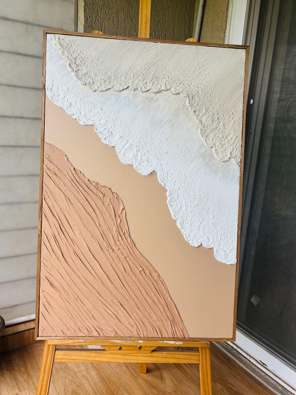 Mountain And Waves Texture Art