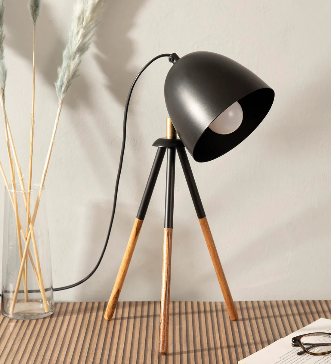 Teak Bud Desk Lamp