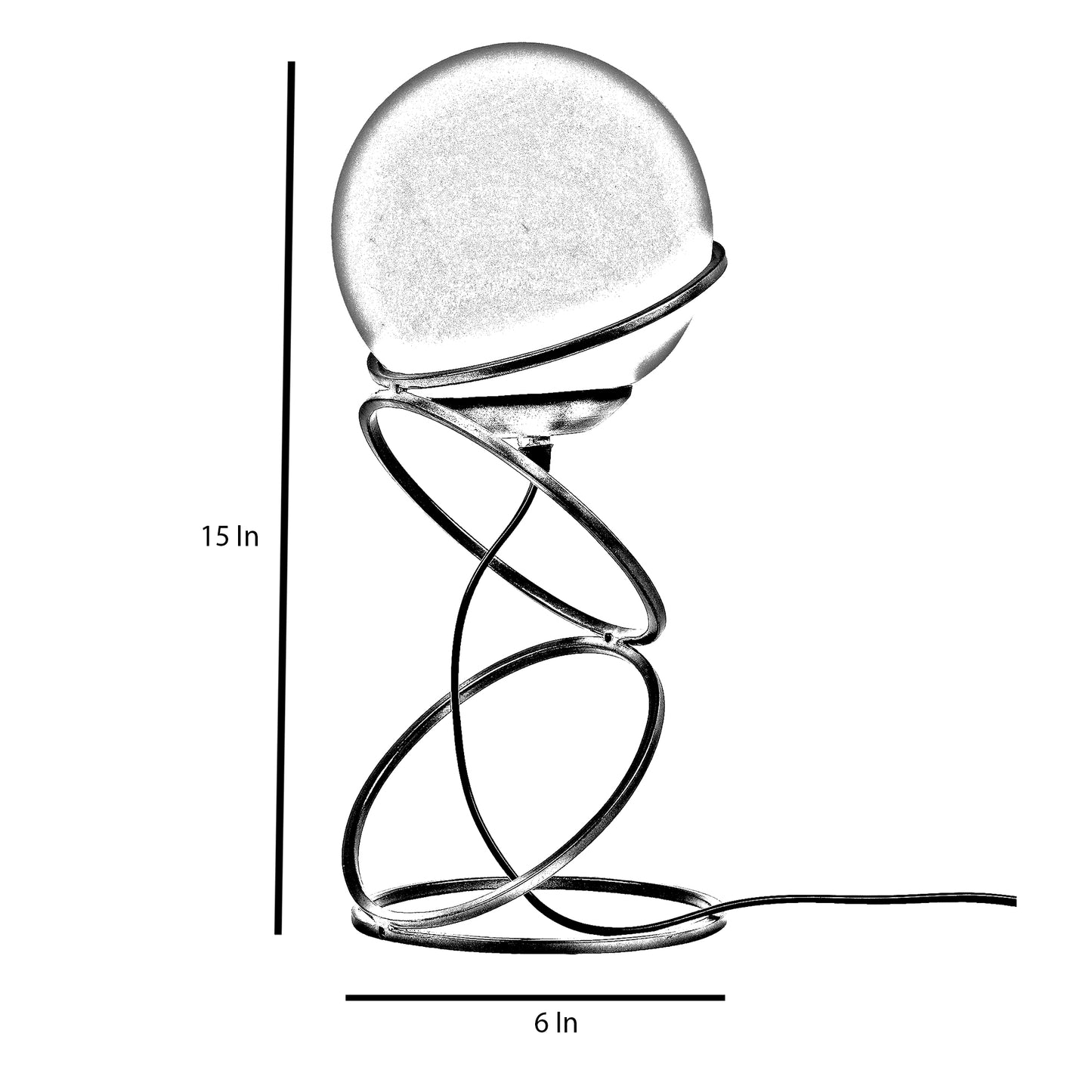 Lucca Gold Table Lamp With Metal Base