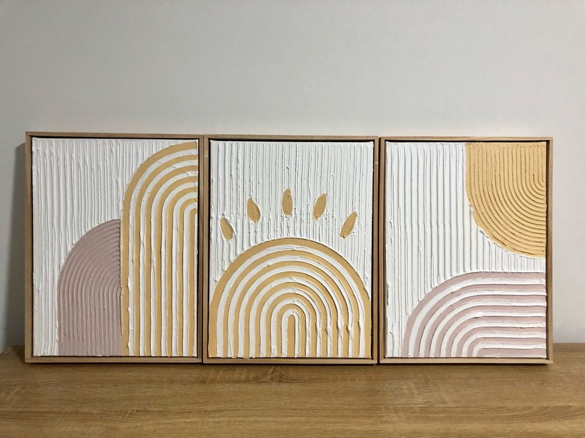 Rainbow Texture Art (Set of 3)