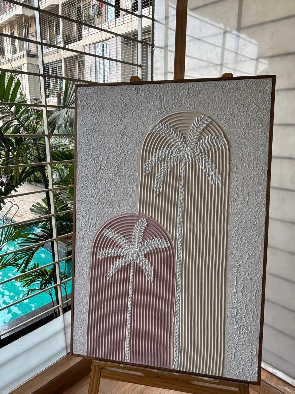 Palm Tree Texture Art - Pastel