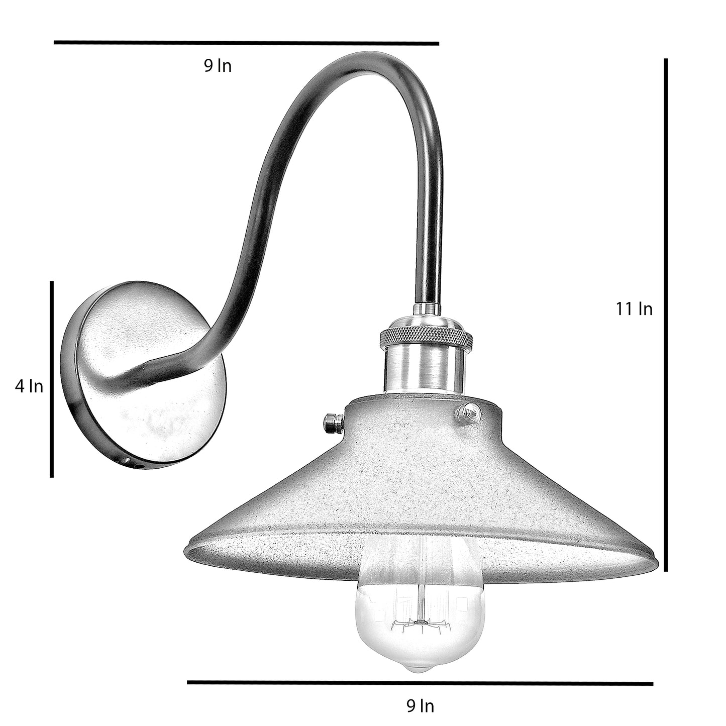 Ancient Black Metal Wall Light