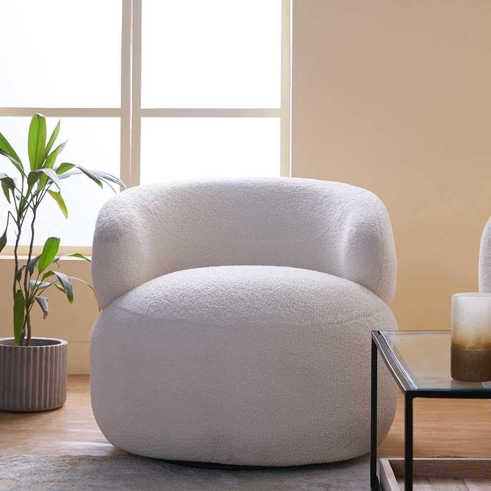 Marshmallow Dew Cotton Sofa- Iron