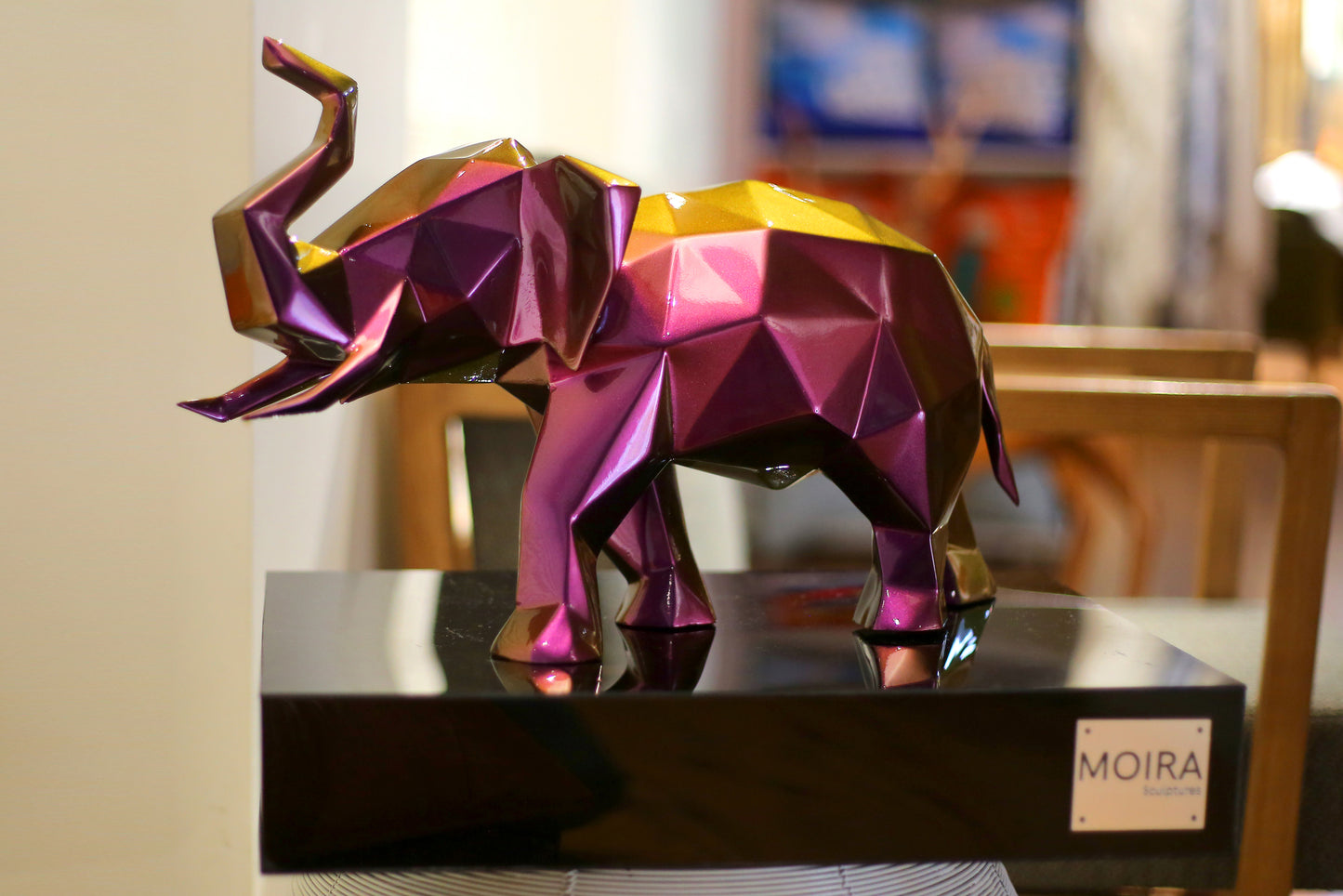 Exquisite Elephant - Blue & Pink