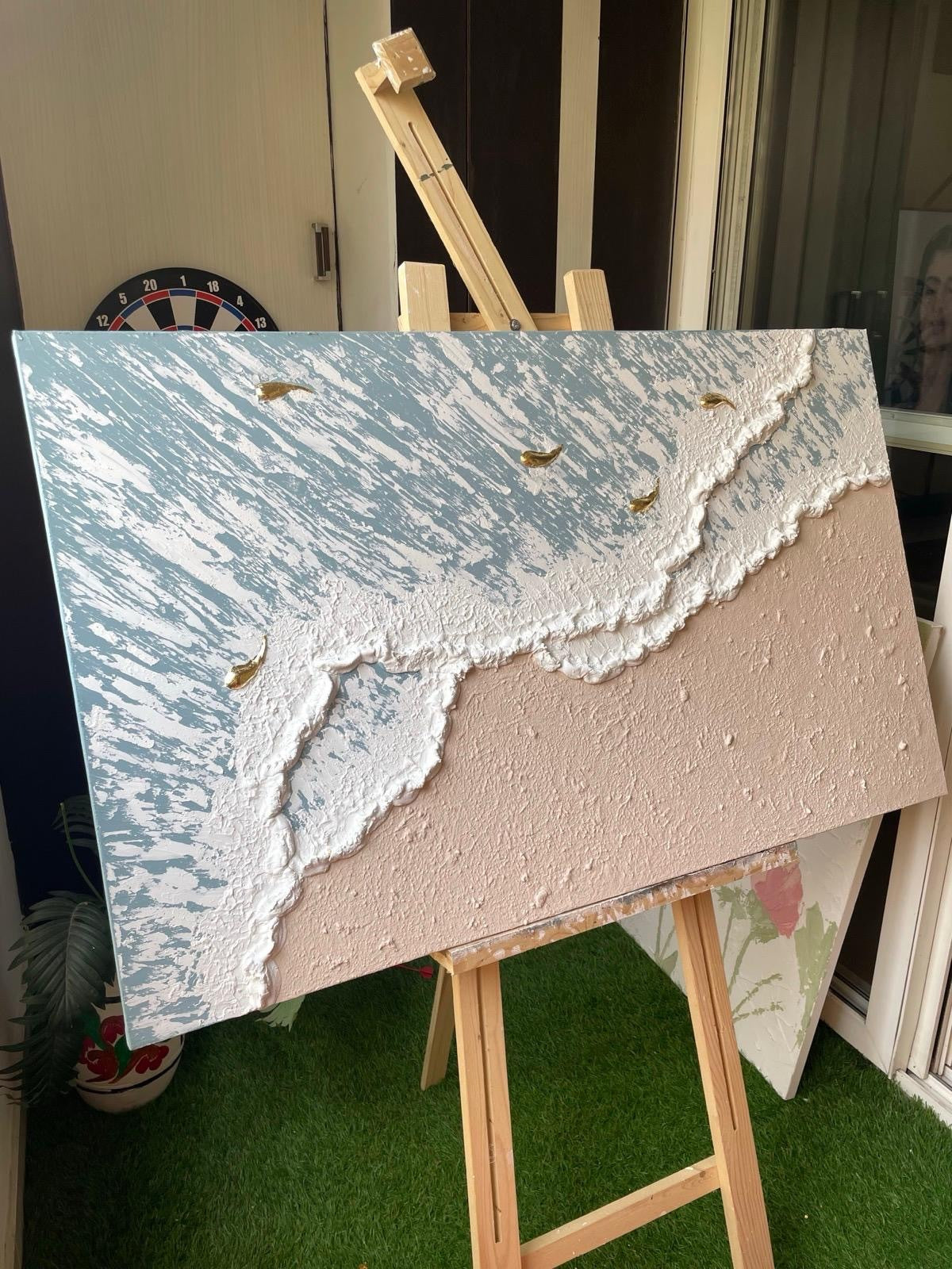 Golden fish in the surf