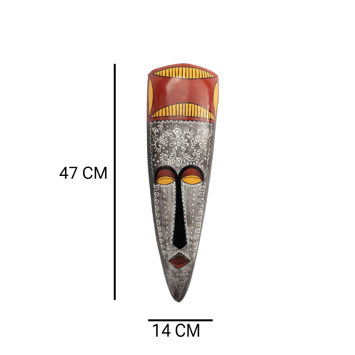 Tribal Elegance Hand-Painted Wall Mask