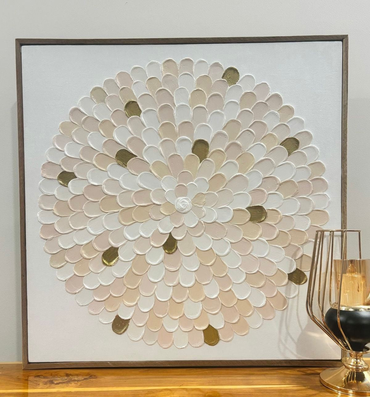 Gold Petals Textured Art