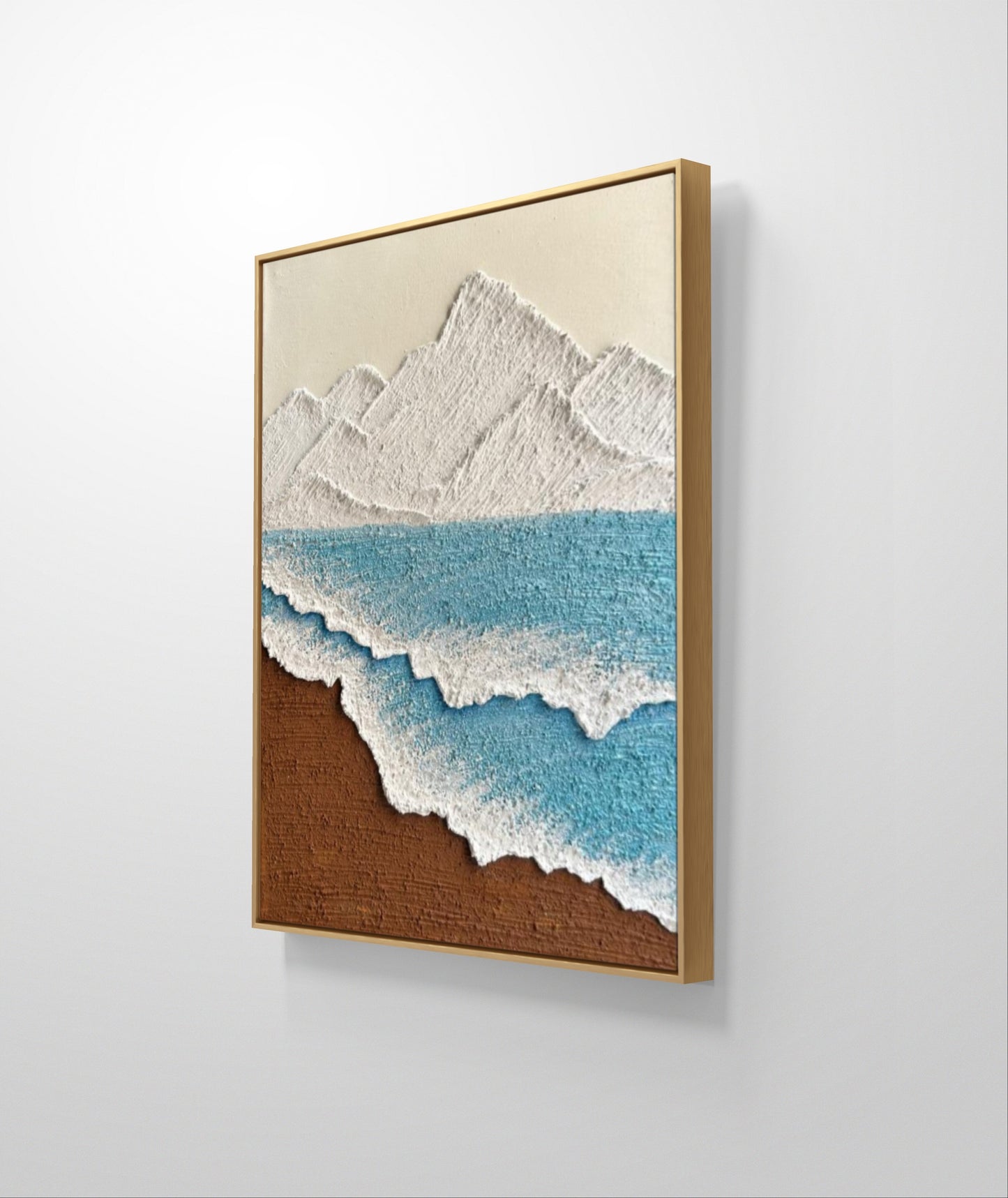 Mountain And Waves Texture Art