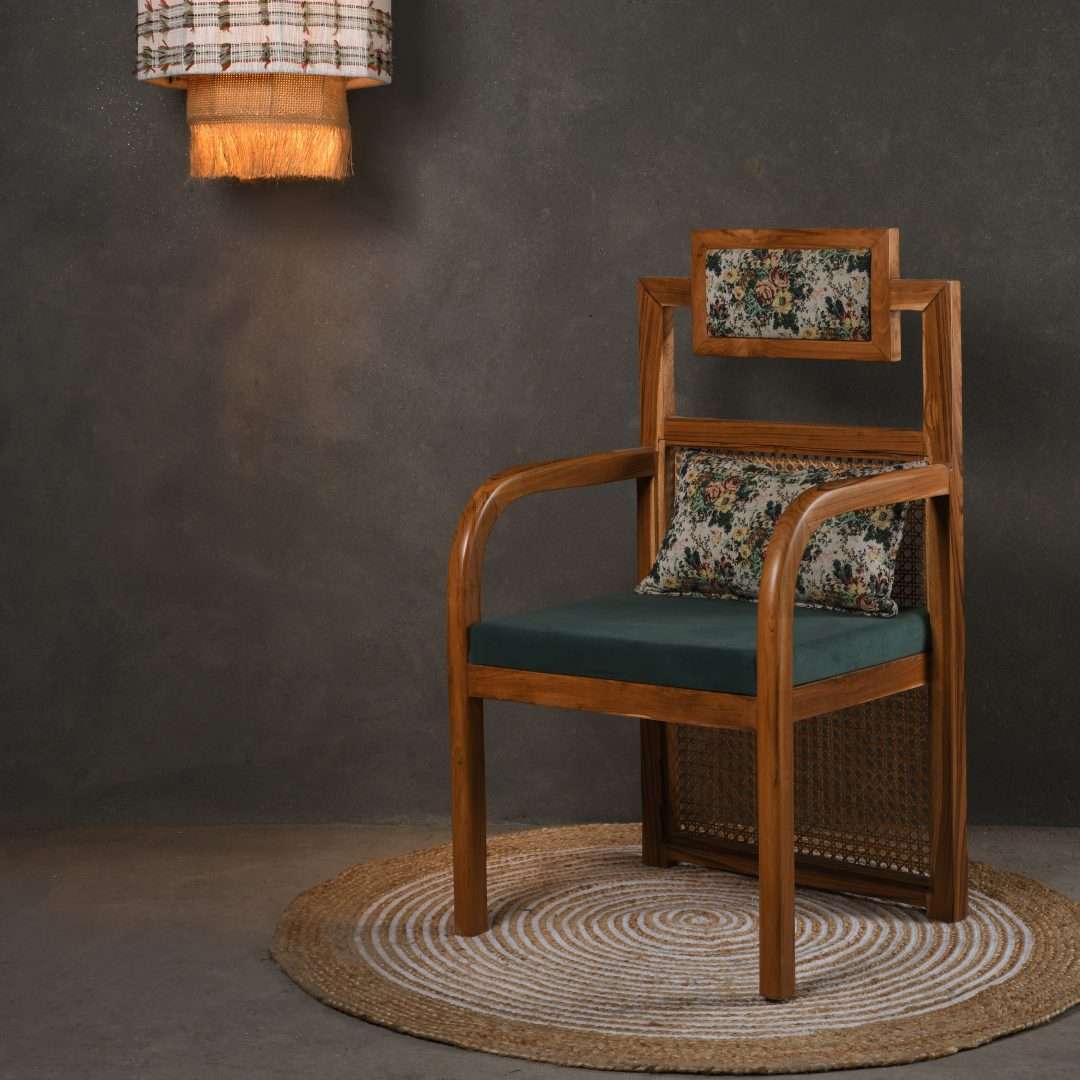 Chen Teak Wood Cane Armchair – Archizy