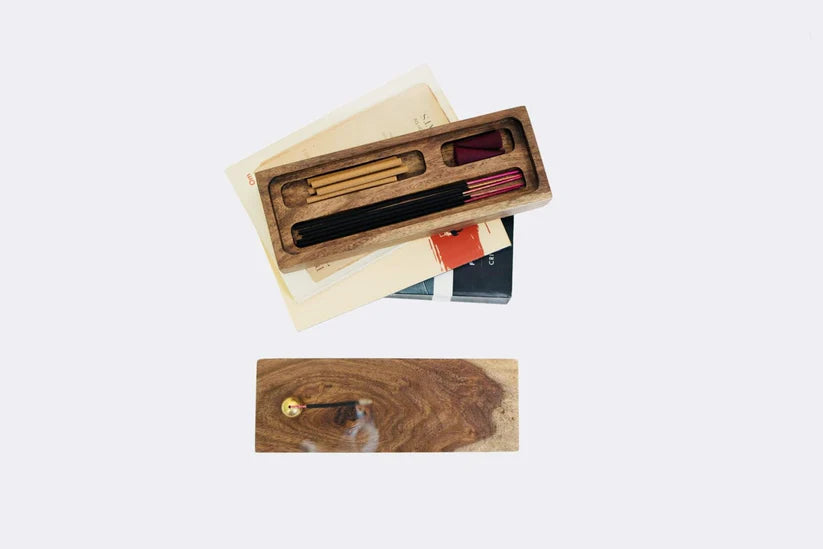 Teak Wood Incense Holder