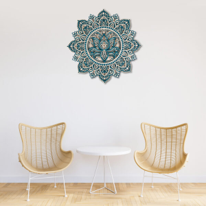 Lotus Flower With Leaves Multi Layer Mandala