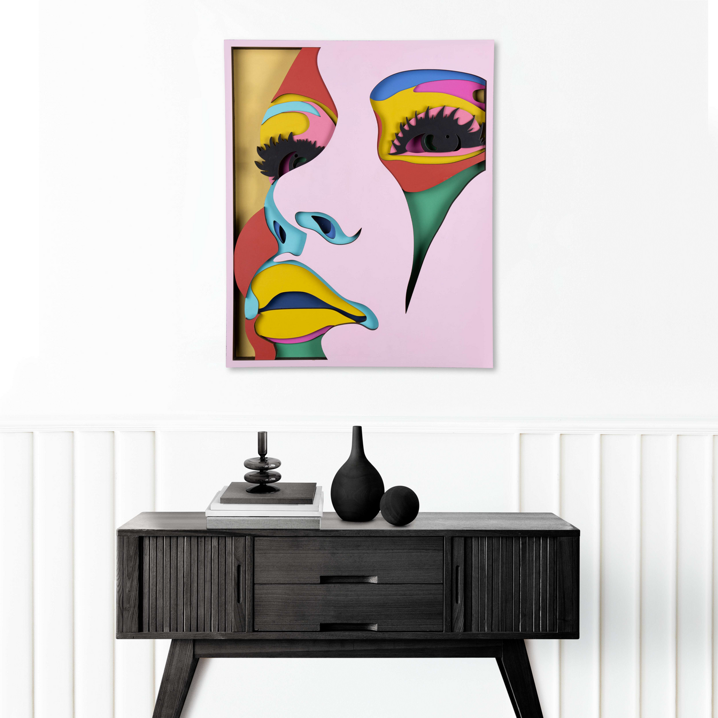 Colorful Princess Face Multi Layer Mandala