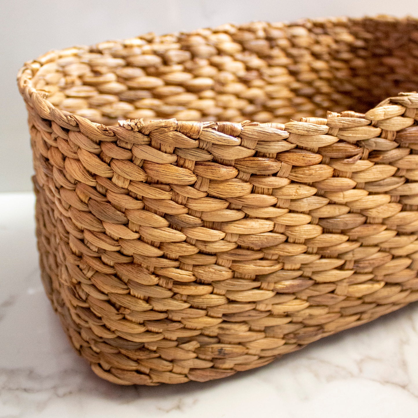 Water Hyacinth Elliptical Basket