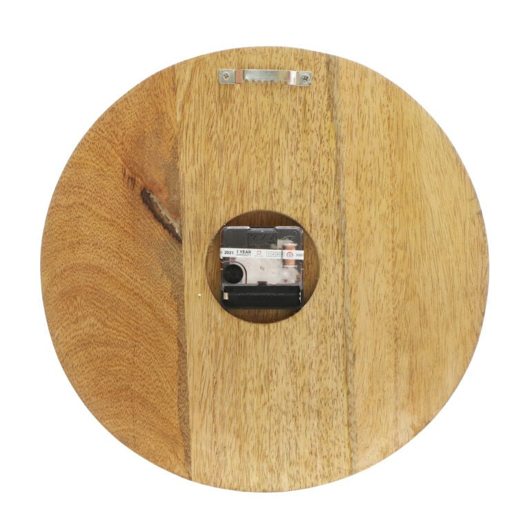 Walnut Brass Wall Clock