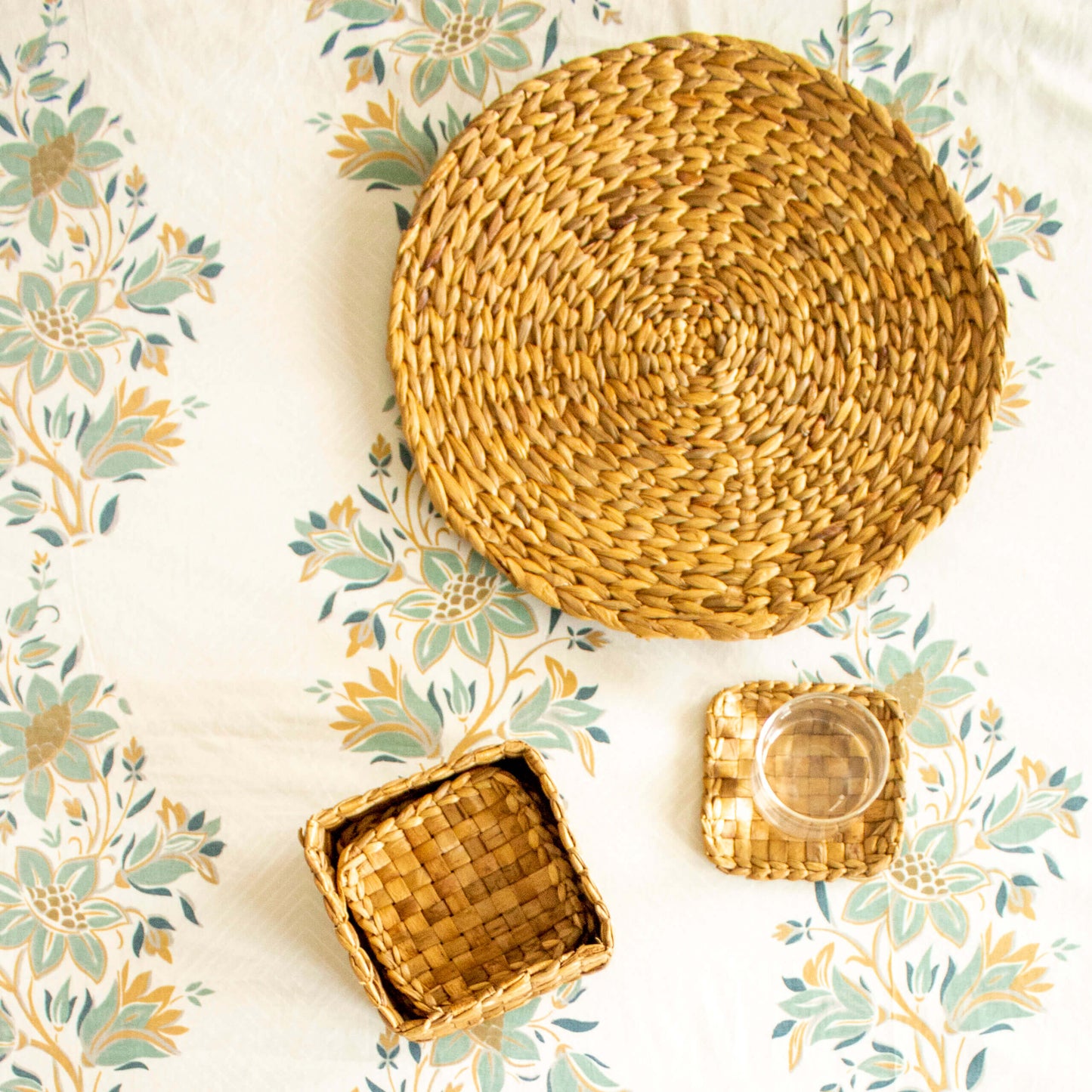 Water Hyacinth Sq. Weave Coasters