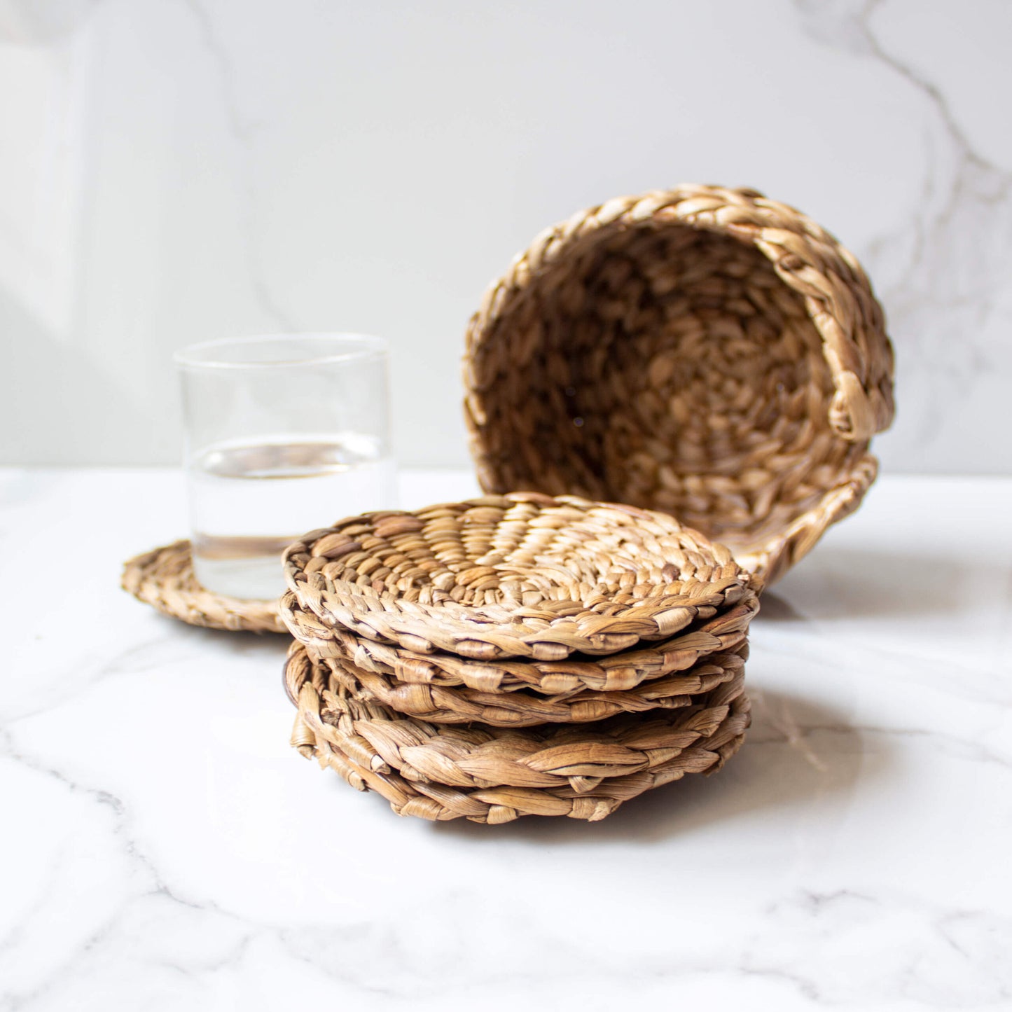 Water Hyacinth Weaver Coasters