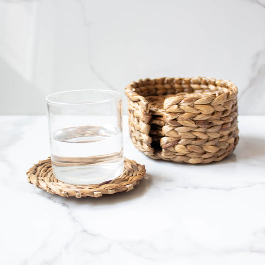 Water Hyacinth Weaver Coasters