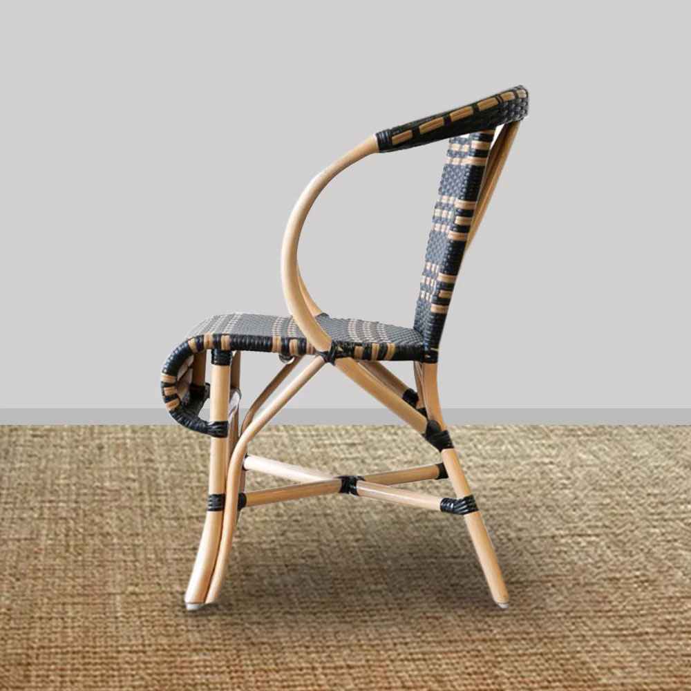 Beachcomber Woven Chair - Black / Taupe