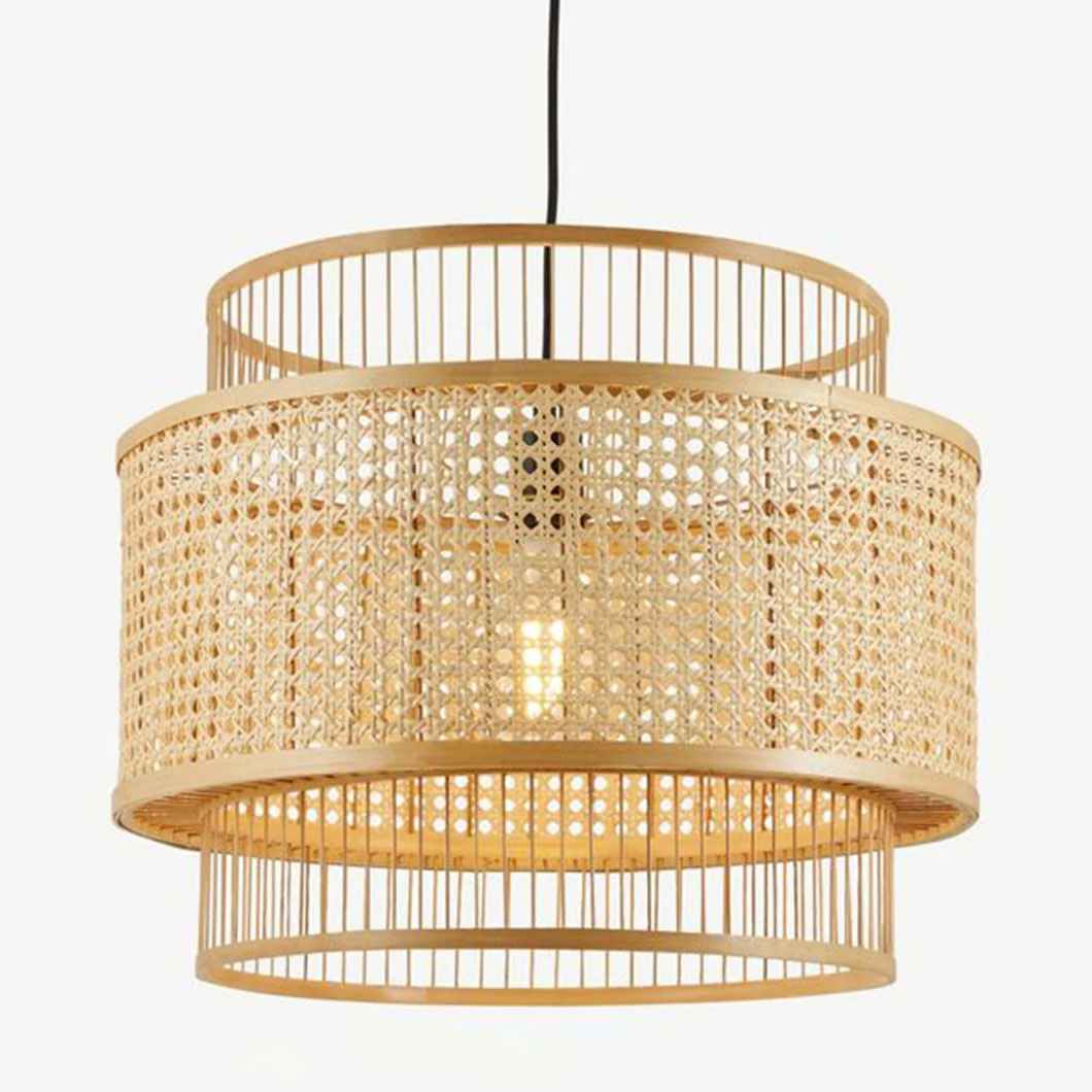 Rattan Radiance Pendant Light