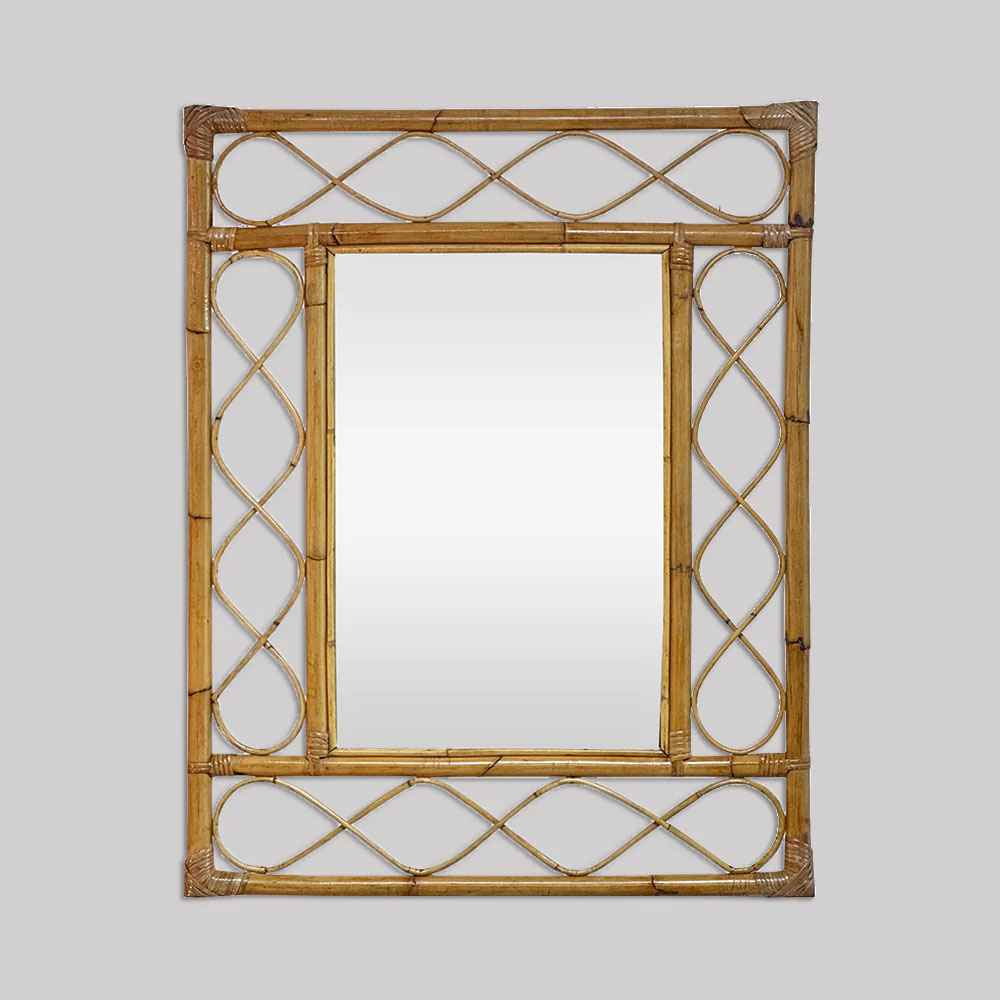 Vintage Rattan Sunray Mirror