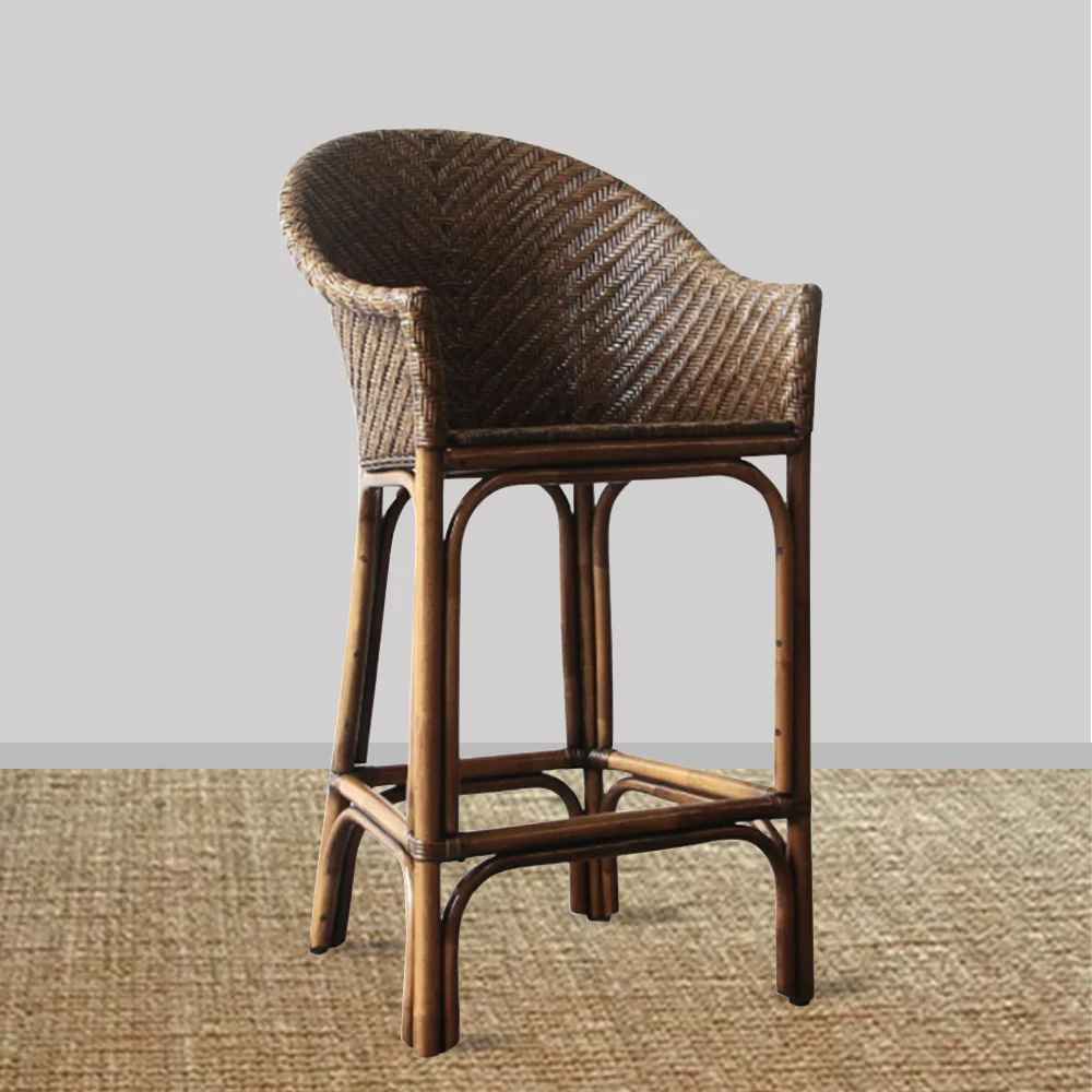 Coastal Sienna Rattan Barchair - Brown Wash