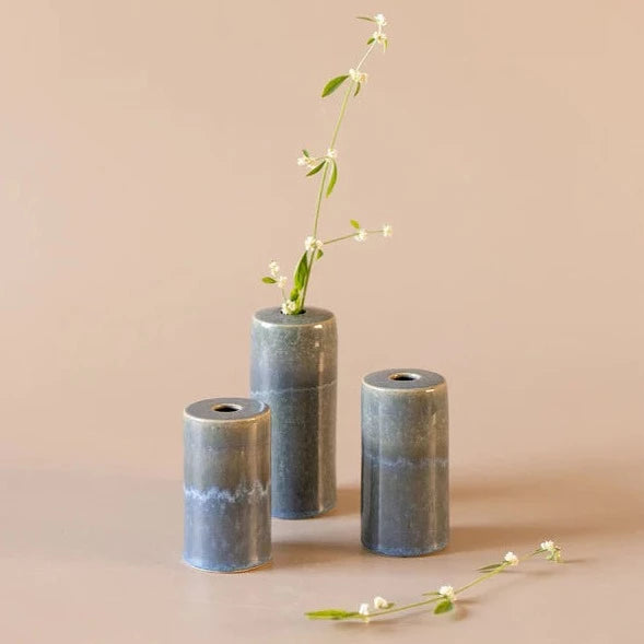 Blue Stars Trio Vases