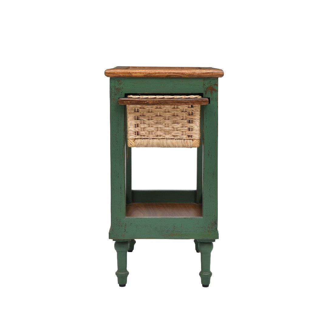 Sorren Cane Basket End Table