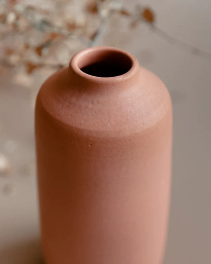 Peach Blossom Ceramic Vase