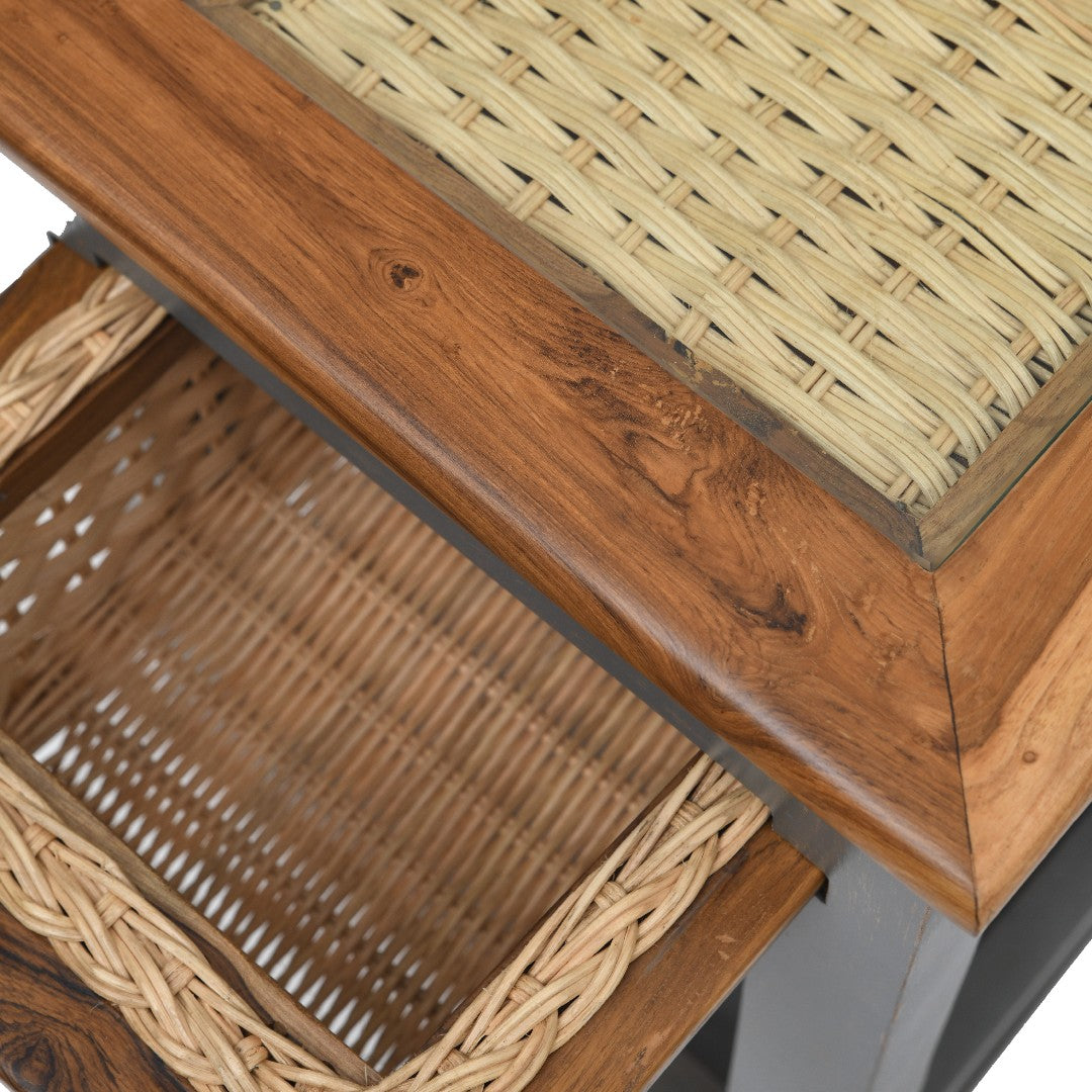 Sorren Cane Basket End Table