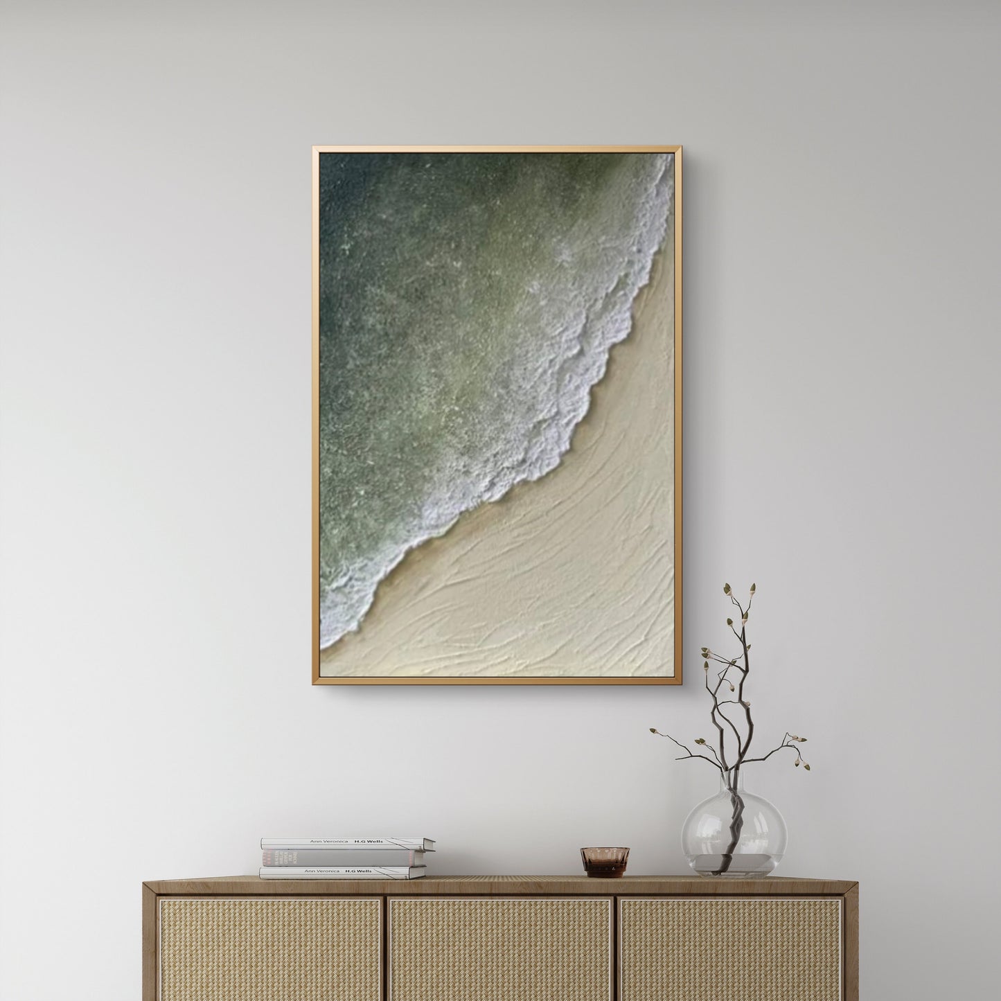 Green Sea Coast Texture Art