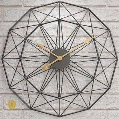 Geometric Black Wall Clock