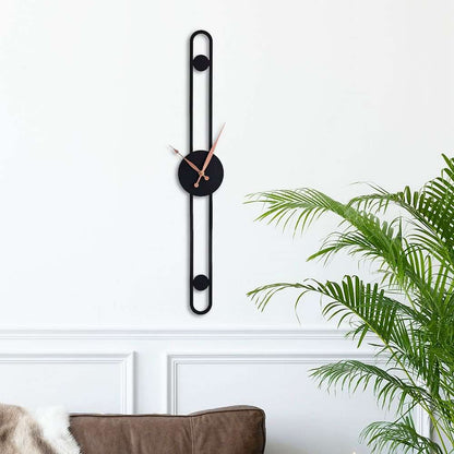 Slim Black Wall Clock