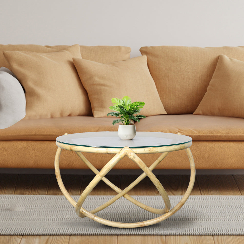 Coastal Rattan Coffee Table