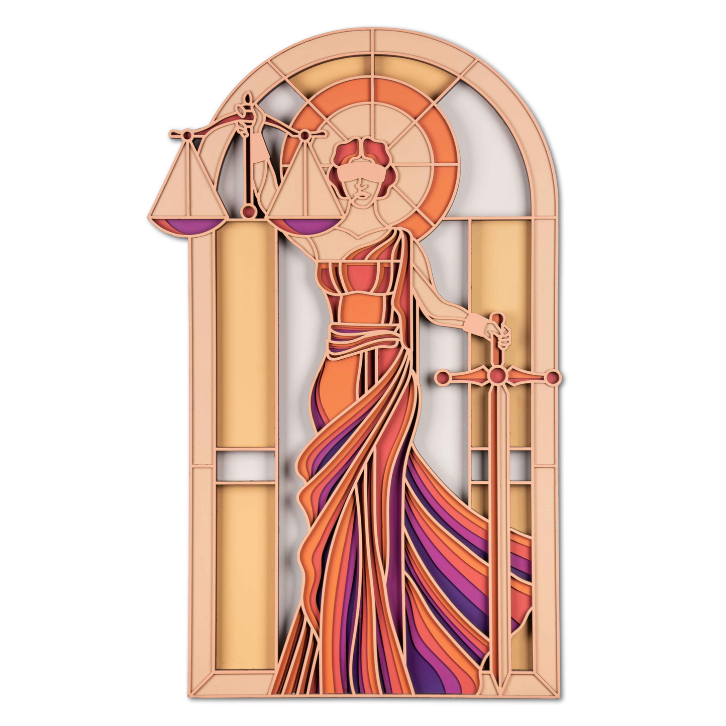Themis Lady Justice Multi Layer Mandala