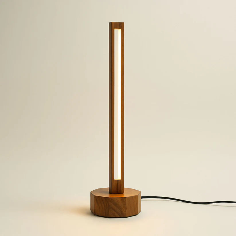 Wooden Compact Floor Lamp